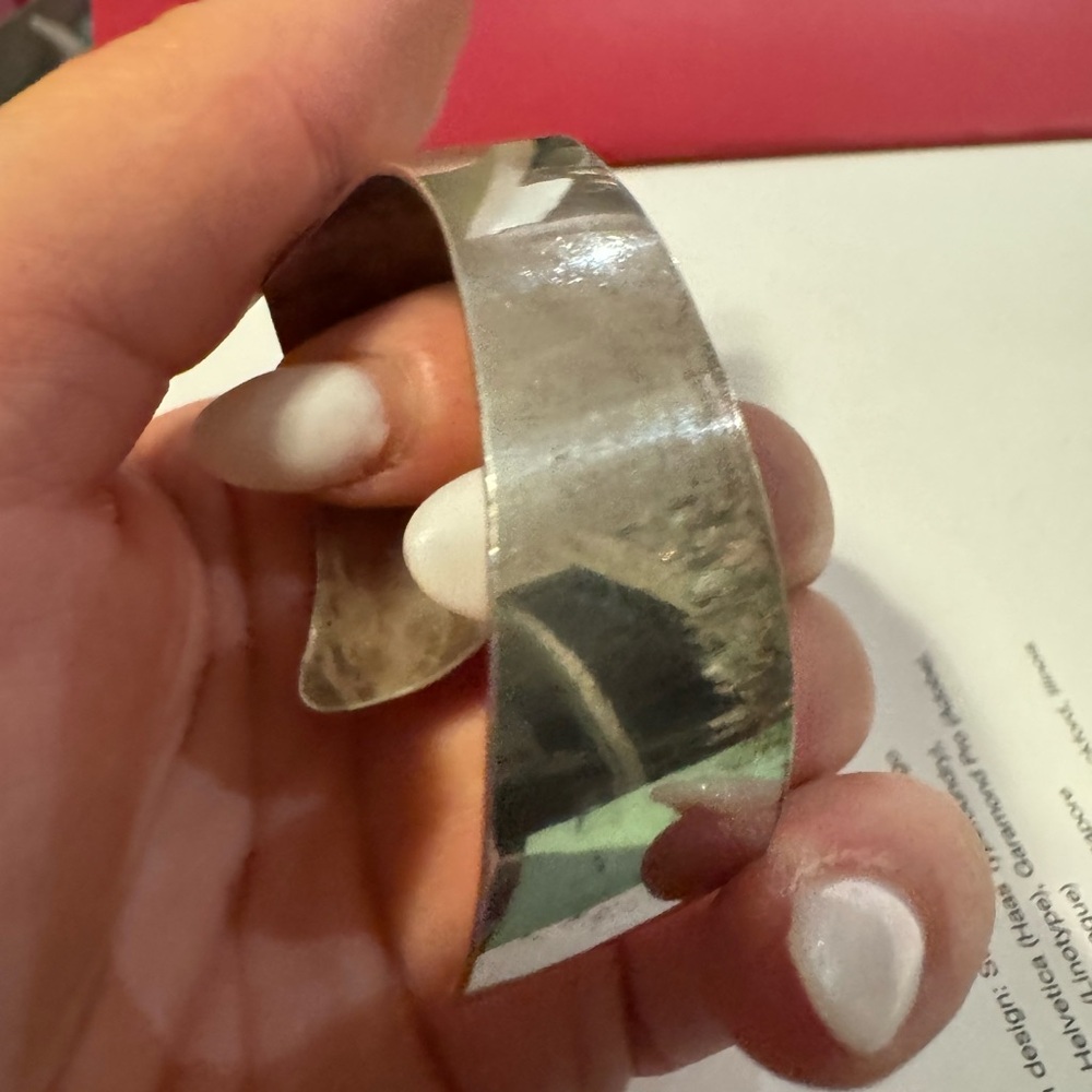 925 Sterling silver and turquoise cuff bracelet 18.4g - Picture 7 of 16